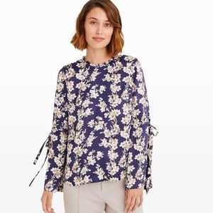 Club Monaco - Melech Bell Long Sleeve Blouse Night Shade/prune - Size XS